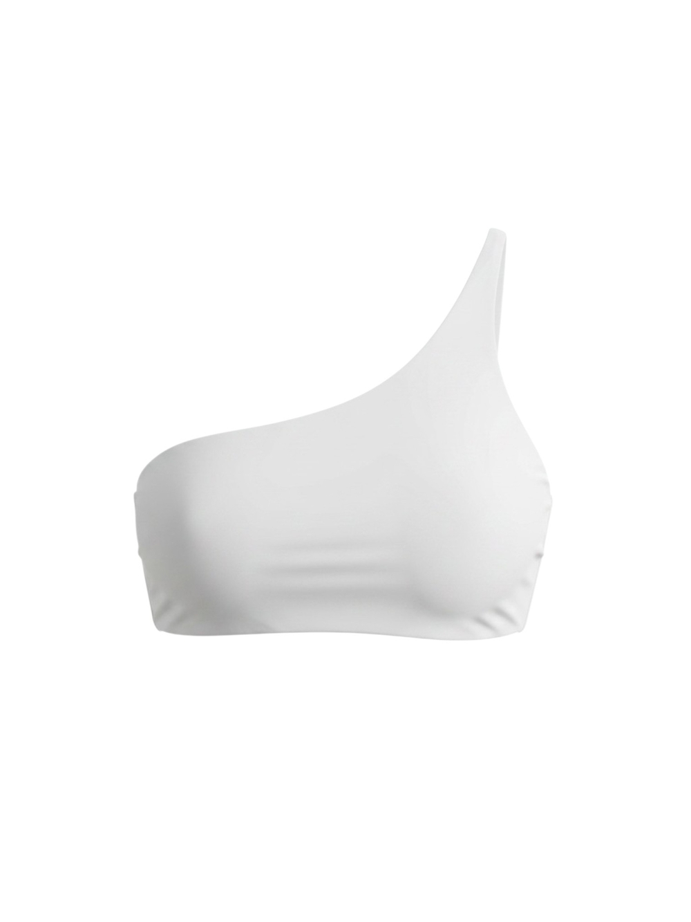 Zara One-Shoulder White Bikini Top Swim